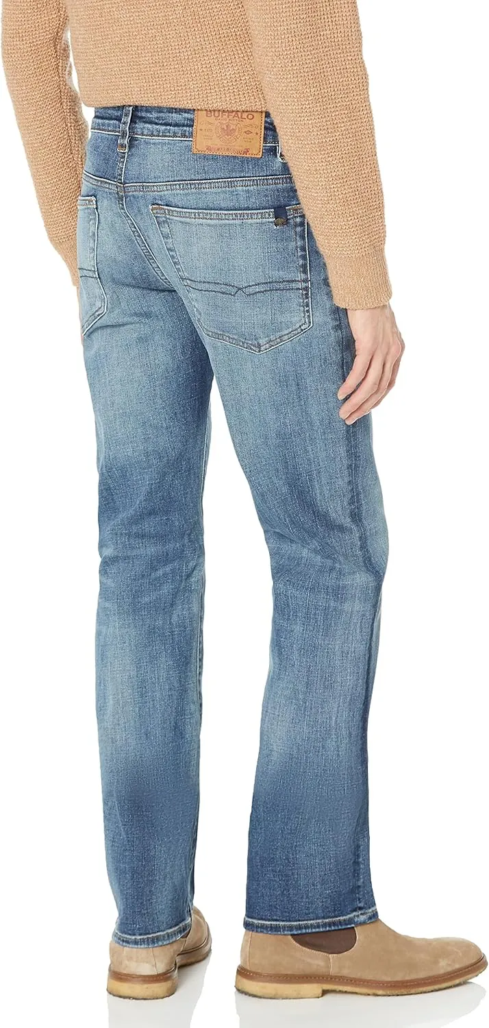 Buffalo David Bitton Men's Relaxed Straight Leg Driven Jean with Stretch Fabric