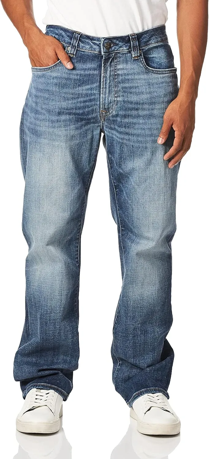 Buffalo David Bitton Men's Relaxed Straight Leg Driven Jean with Stretch Fabric