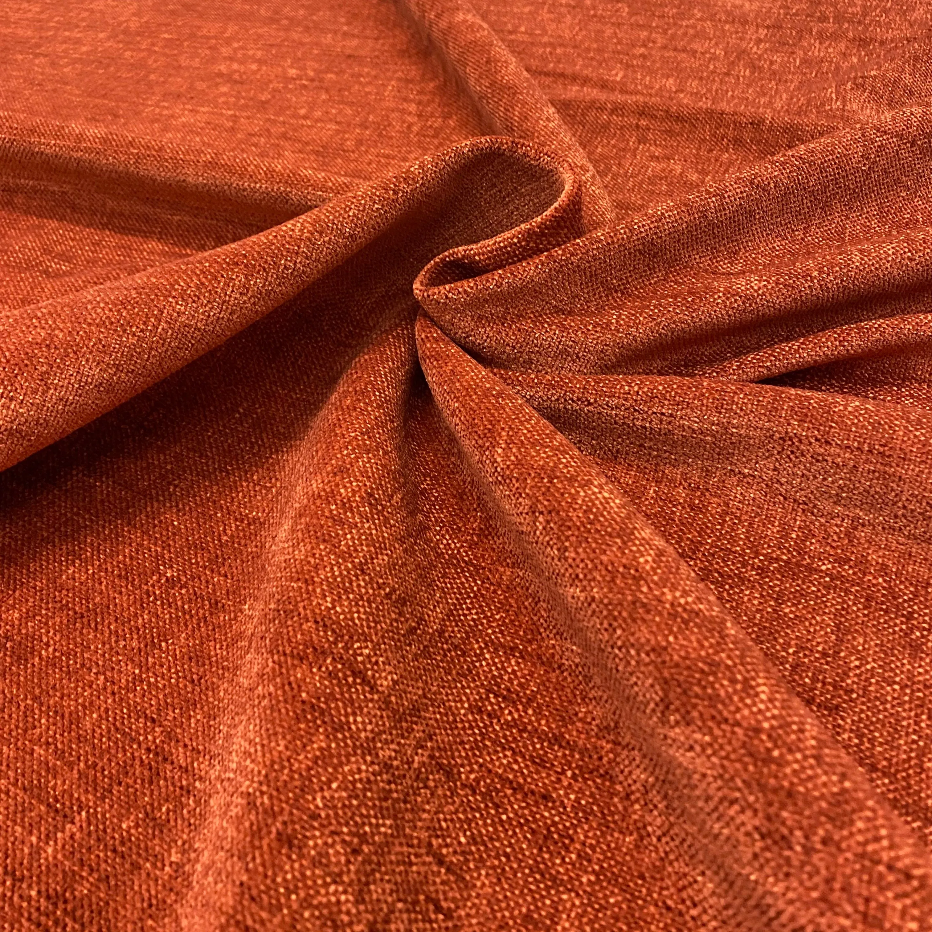 Burn Orange Mod Chenille Upholstery Fabric 54"