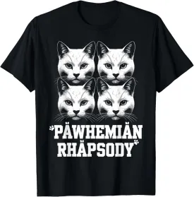 Cat Pawhemian Rhapsody Funny Kitten Owner Pet Lover Design T-Shirt