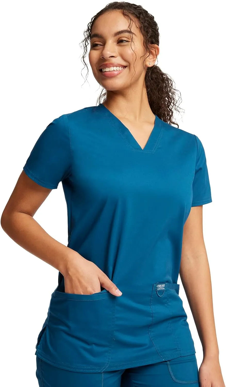 Cherokee Medical Women's Scrub Top V-Neck with 3 Pockets & Soft Fabric WW620