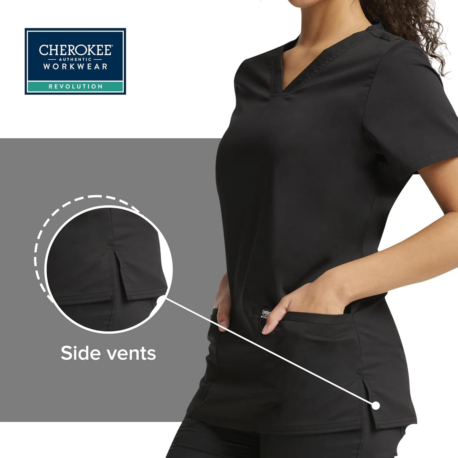 Cherokee Medical Women's Scrub Top V-Neck with 3 Pockets & Soft Fabric WW620