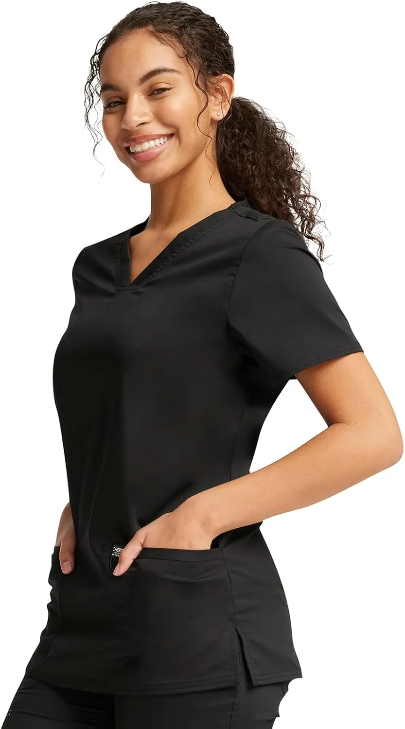 Cherokee Medical Women's Scrub Top V-Neck with 3 Pockets & Soft Fabric WW620