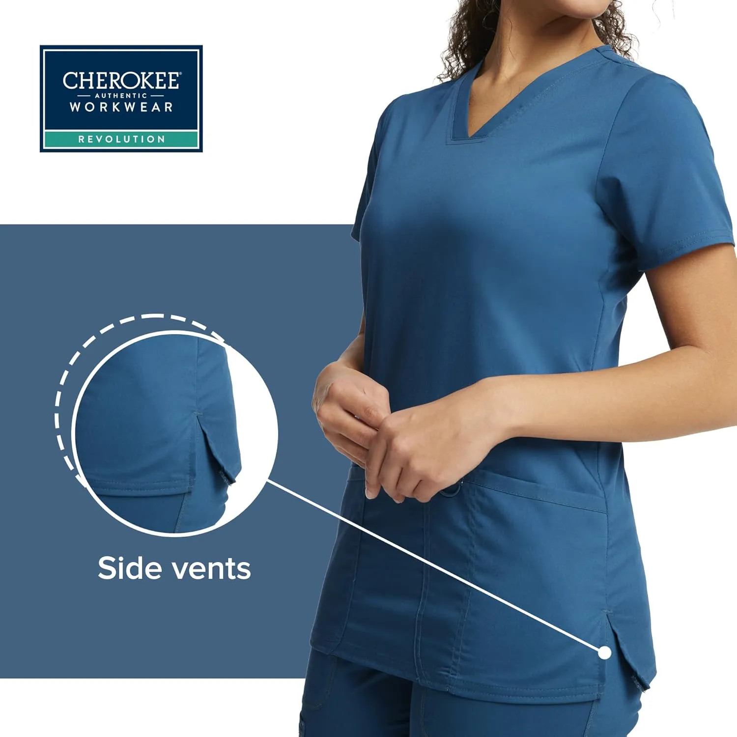 Cherokee Medical Women's Scrub Top V-Neck with 3 Pockets & Soft Fabric WW620