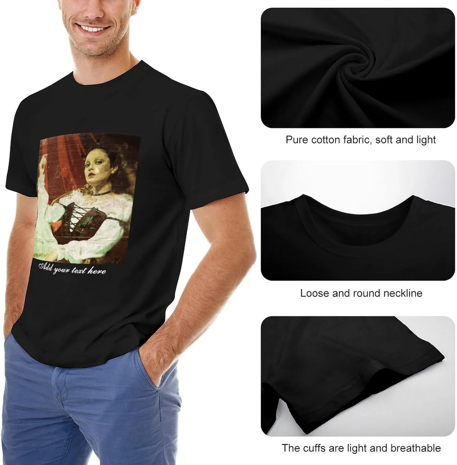 Custom Face T Shirt for Men Design Your Own Personalized Photo Tee Shirt with Face on Them Customized Gifts for Dad