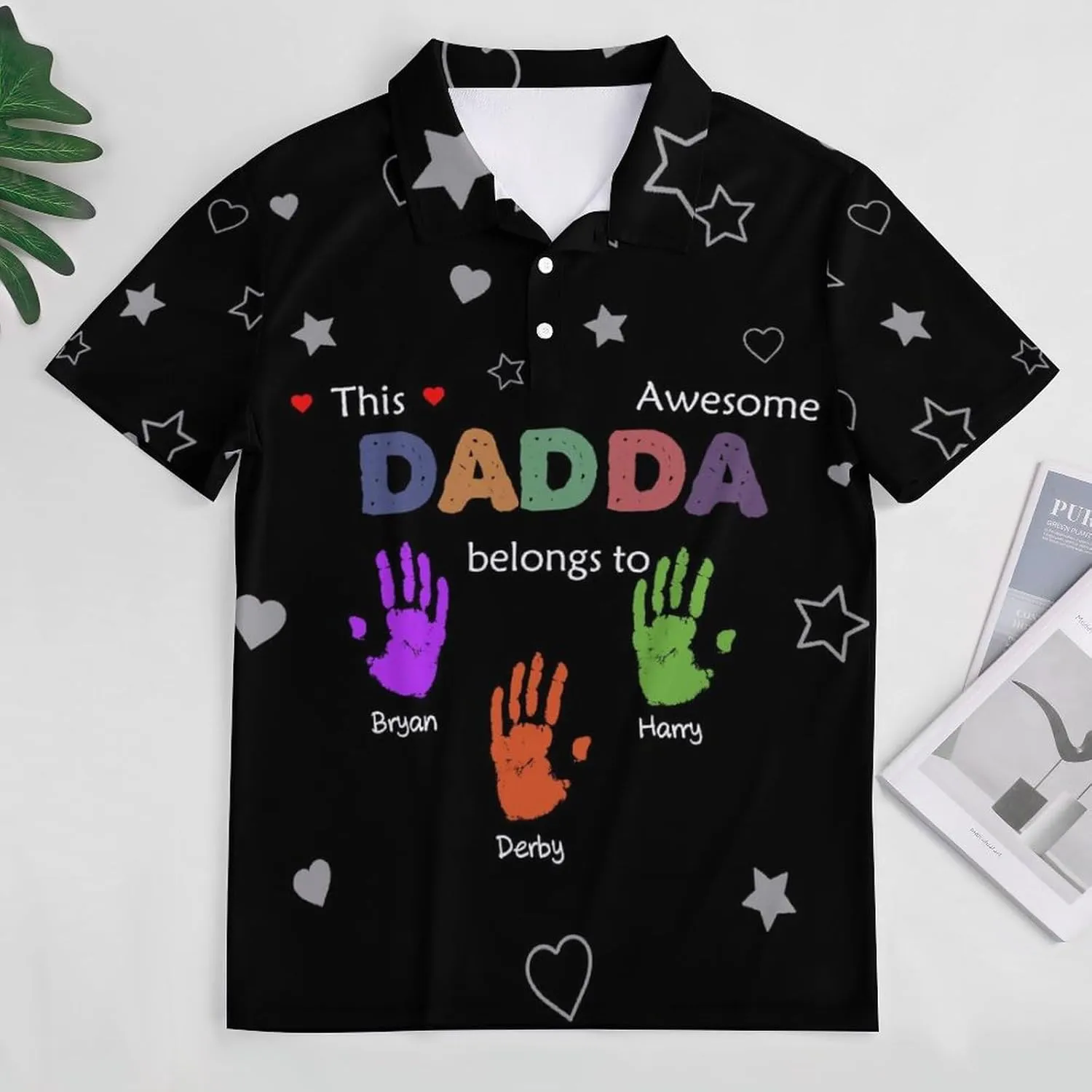 Custom Polo Shirts Design Your Own,Personalized Polo T-Shirt for Men,Customized Funny Golf Tee Shirt with Faces