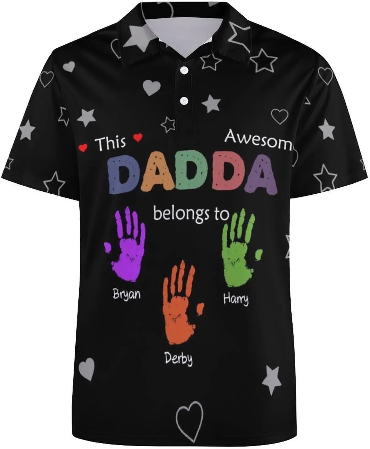 Custom Polo Shirts Design Your Own,Personalized Polo T-Shirt for Men,Customized Funny Golf Tee Shirt with Faces