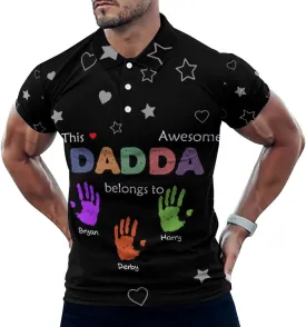 Custom Polo Shirts Design Your Own,Personalized Polo T-Shirt for Men,Customized Funny Golf Tee Shirt with Faces