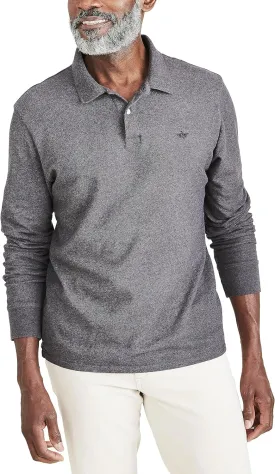 Dockers Men's Slim Fit Long Sleeve Performance Pique Polo