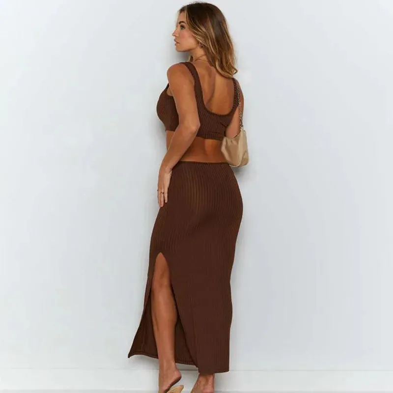 Elegant Woman Clothing Vestidos Cut Out Dress for Beach Vacation