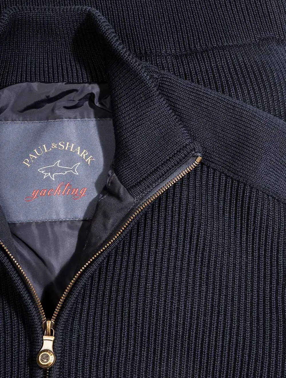 Heavy Knit Full Zip Knitwear Navy