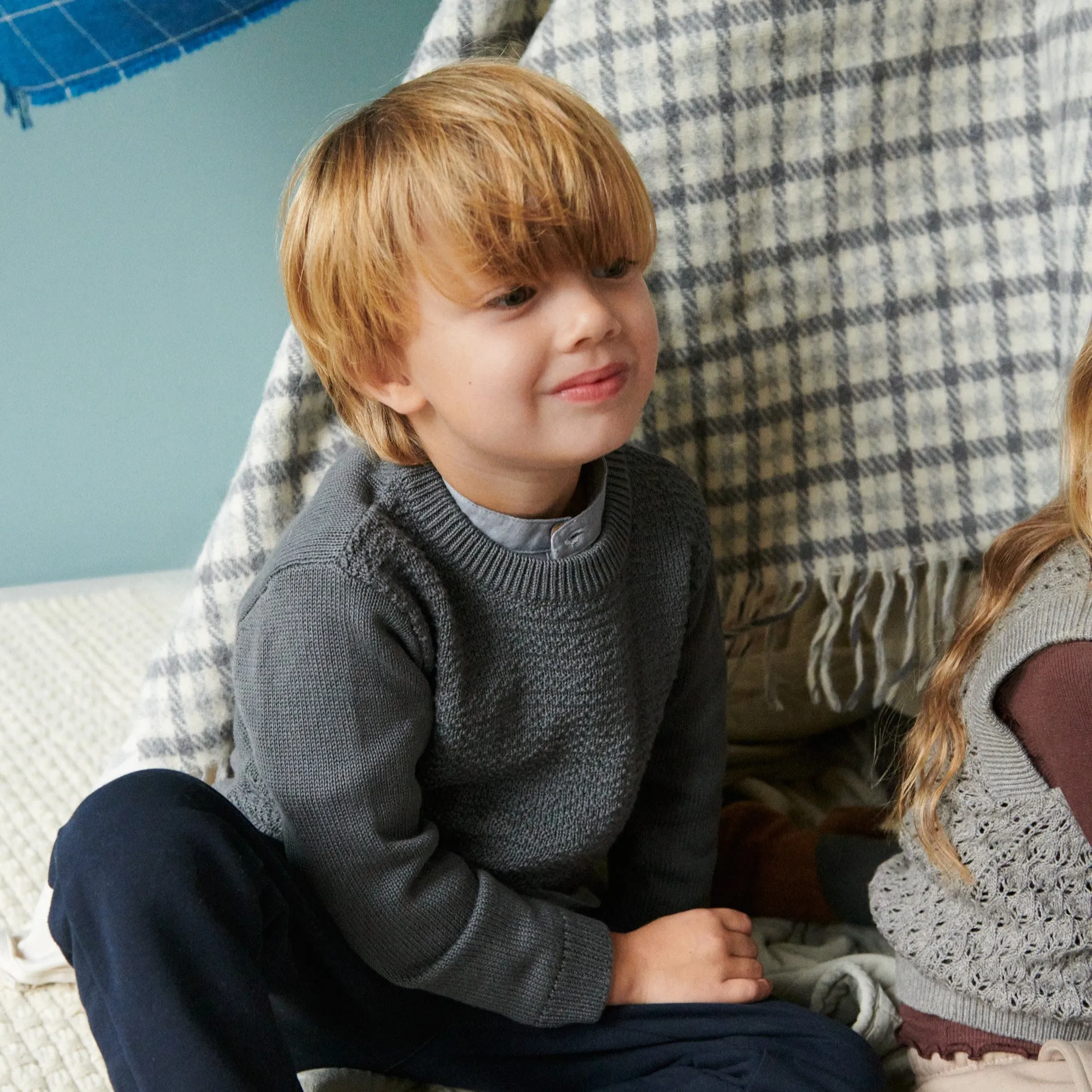 Knit Pullover Borris - stormy blue