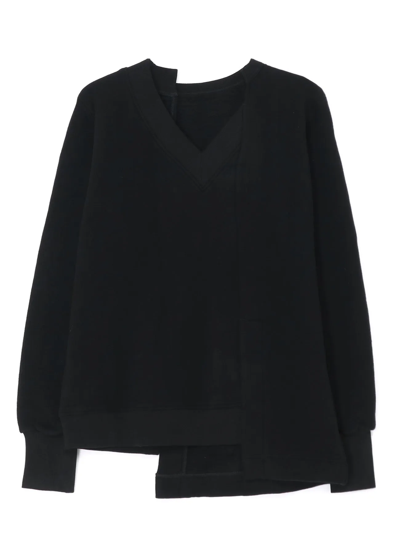 Liy/C BACKSIDE FLEECE R-V NECK COMBINATION