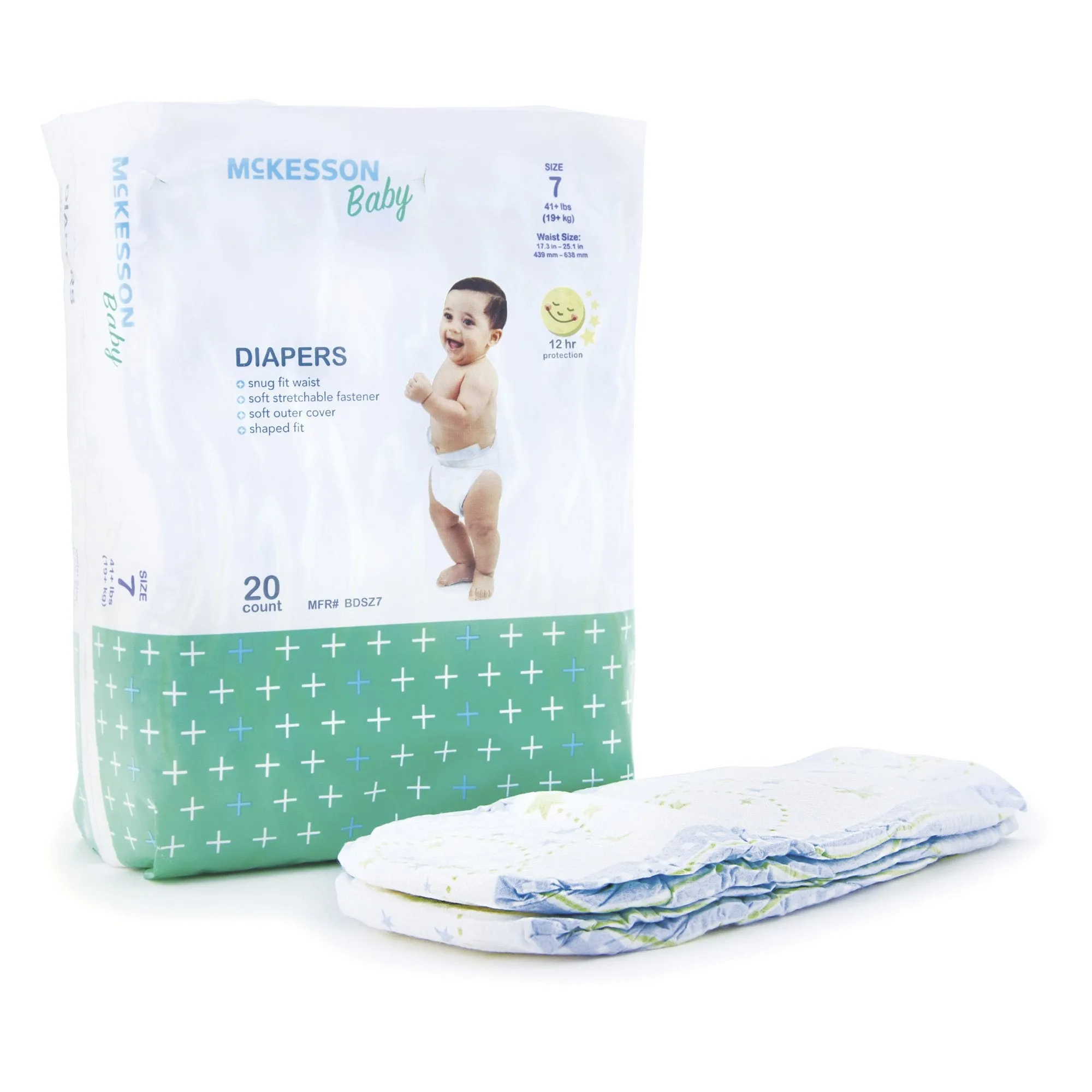 McKesson Baby Diaper, Size 7, Over 41 lbs