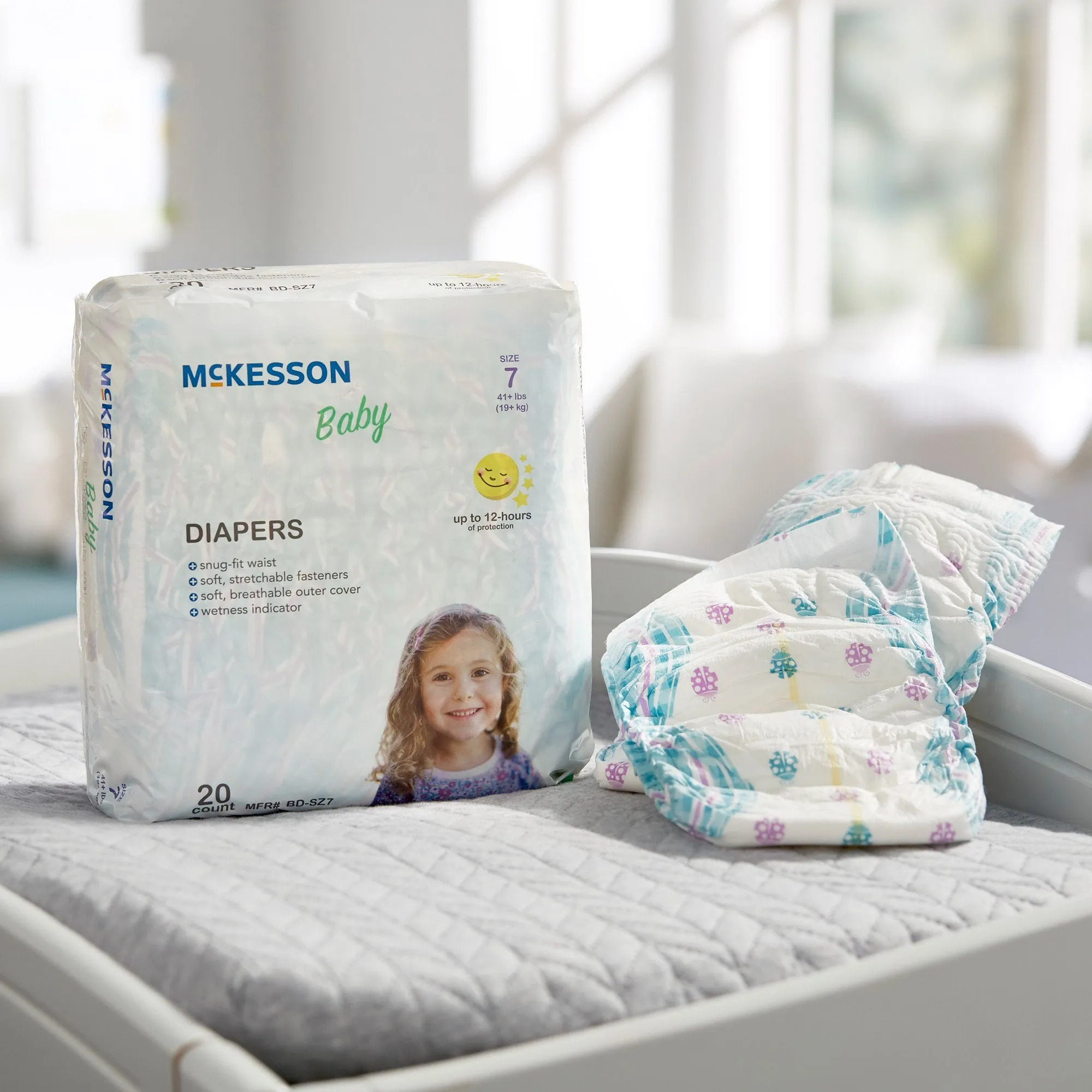 McKesson Baby Diaper, Size 7, Over 41 lbs