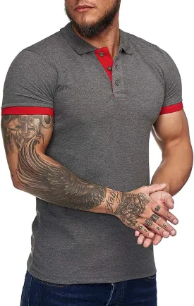 Men's Short Sleeve Casual Slim Fit Polo Shirts Basic Designed Classic Cut Cotton Shirts