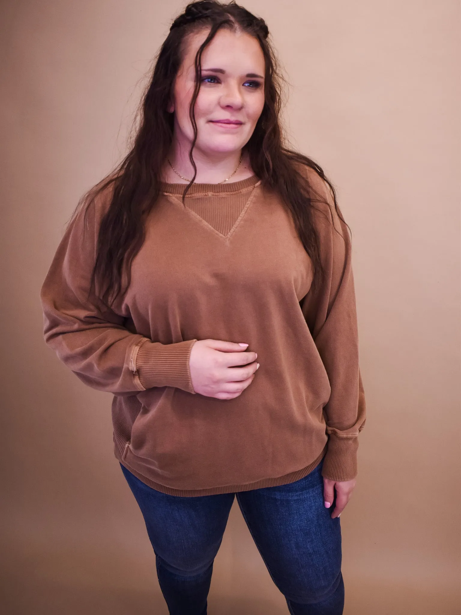 Moving On Pigment Dyed Pullover