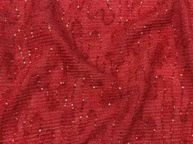 Ribbed Sequin Jersey Knit