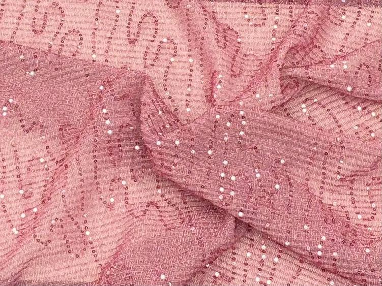 Ribbed Sequin Jersey Knit