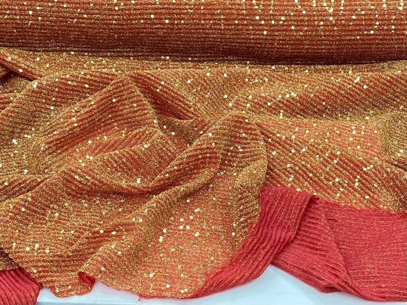Ribbed Sequin Jersey Knit