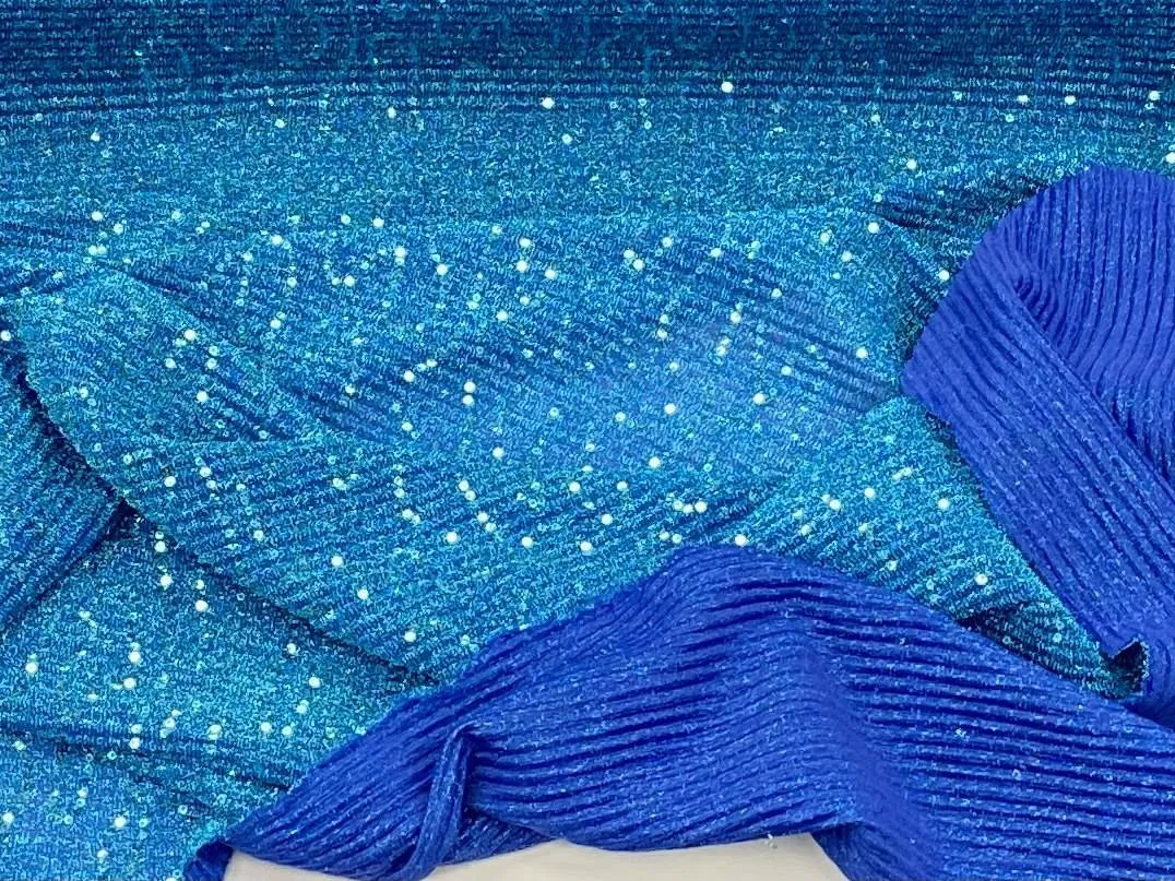 Ribbed Sequin Jersey Knit
