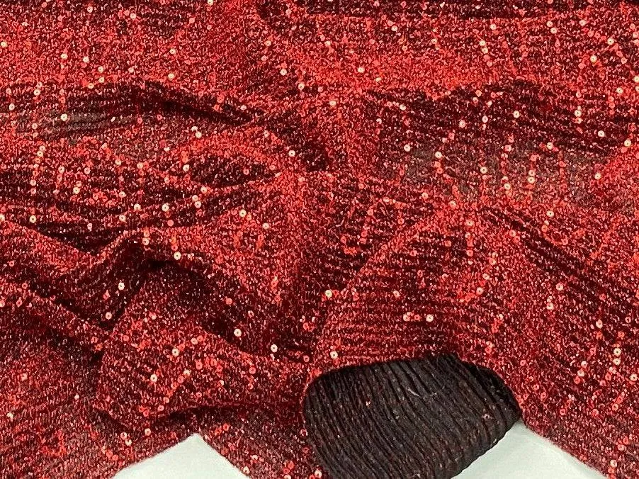 Ribbed Sequin Jersey Knit