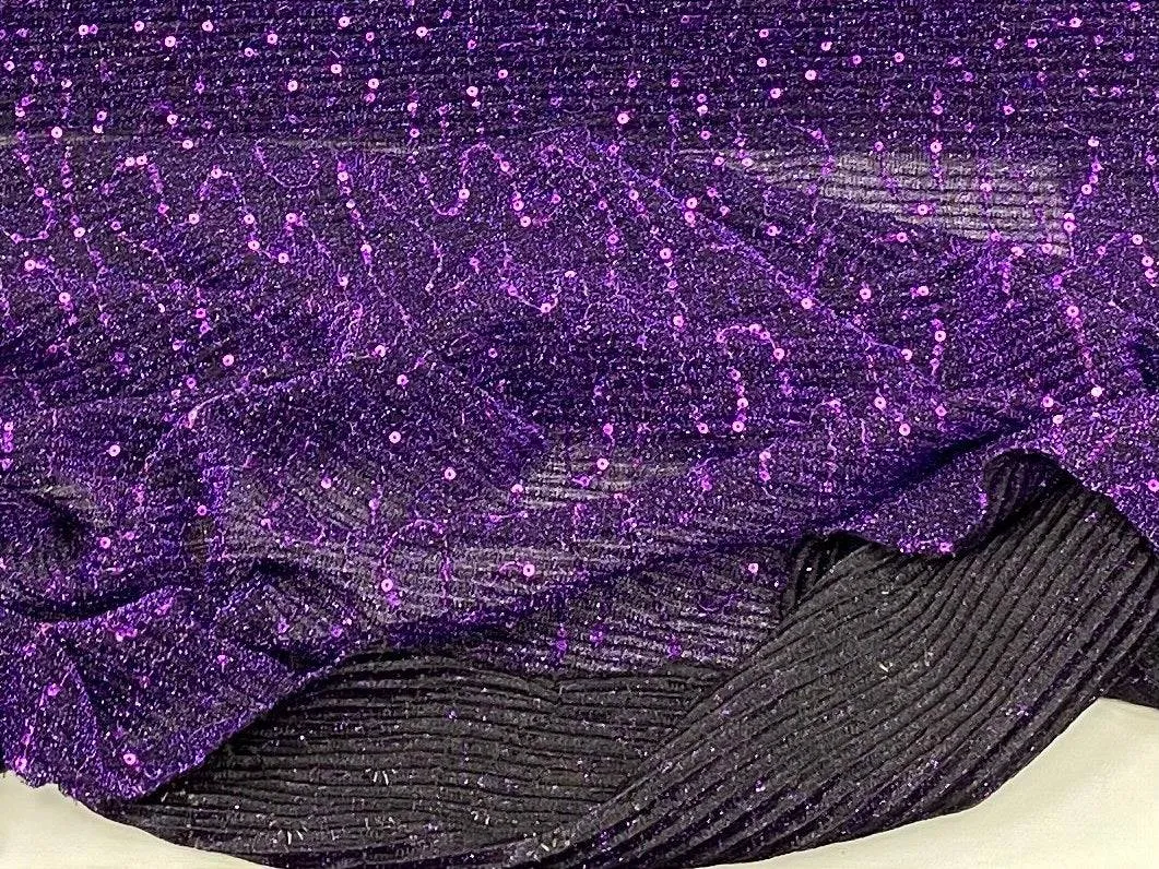 Ribbed Sequin Jersey Knit