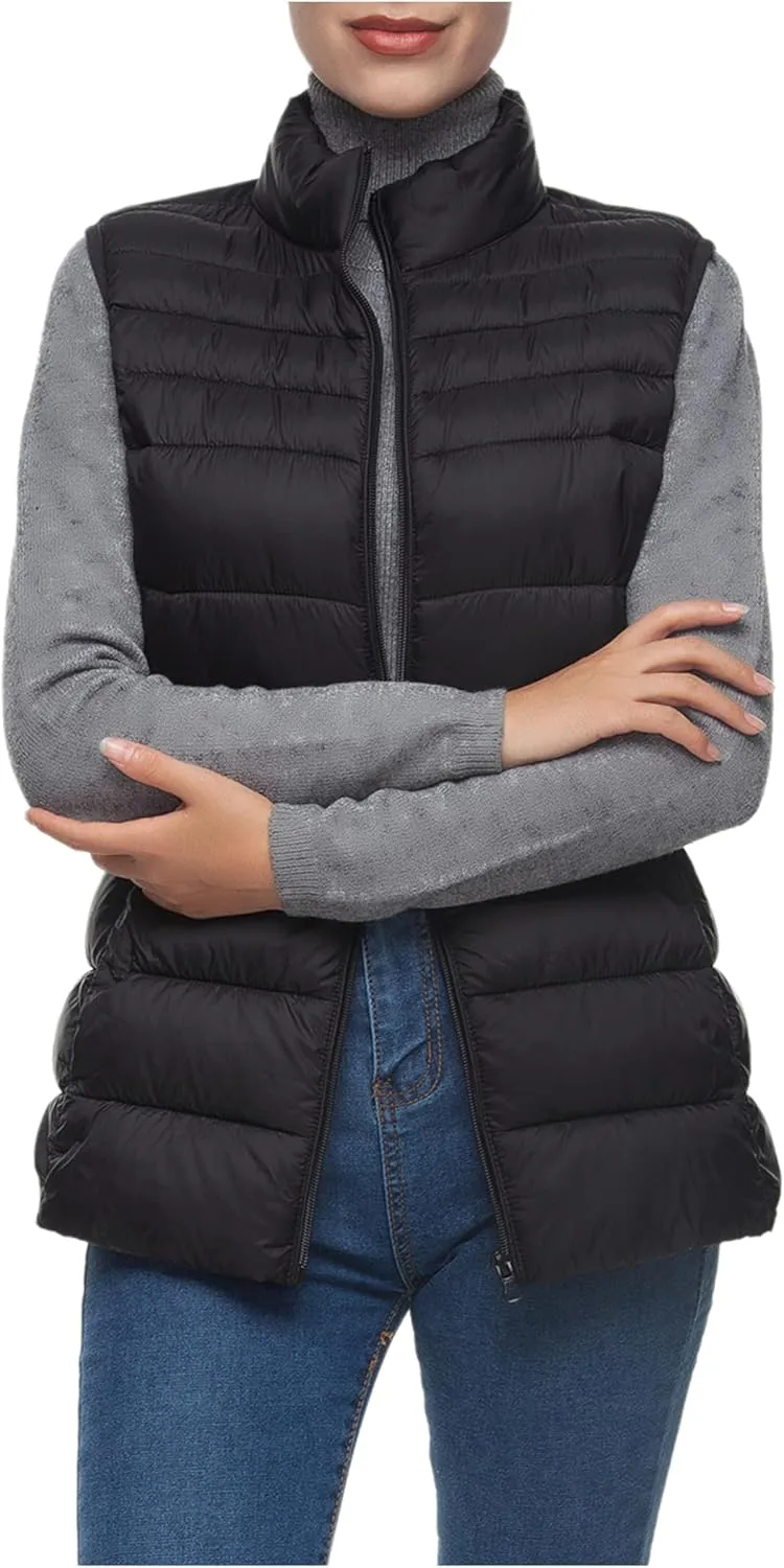Rokka&Rolla Women's Lightweight Quilted Puffer Vest