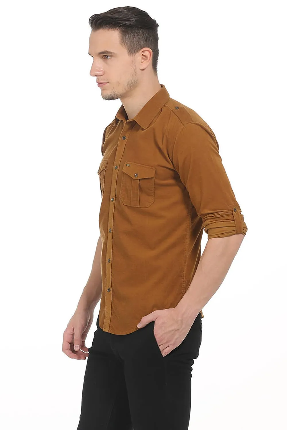 Slim Fit Corduroy Shirt