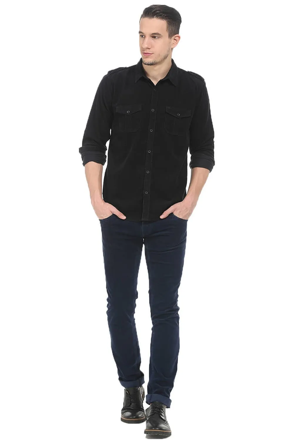 Slim Fit Corduroy Shirt