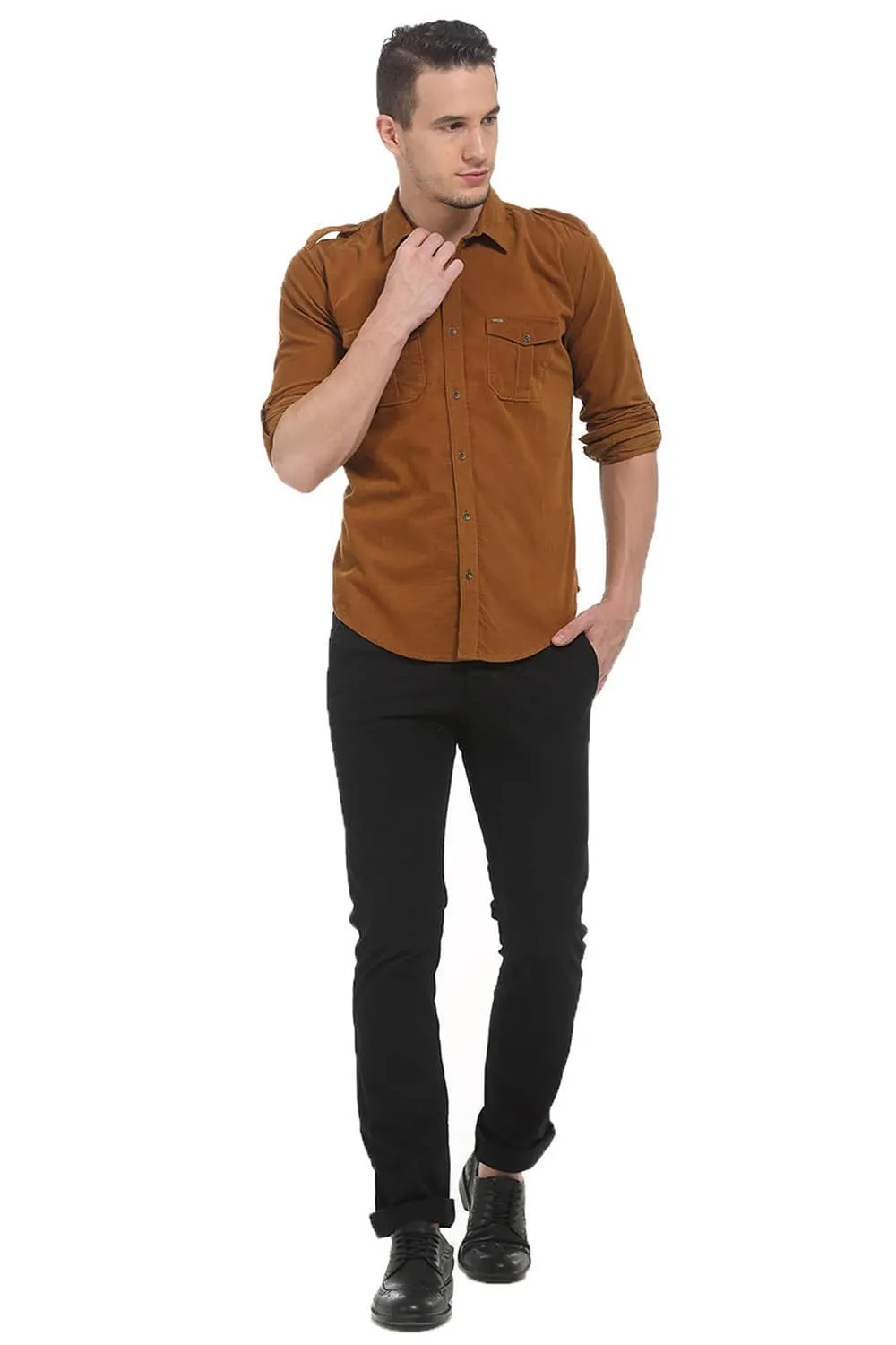Slim Fit Corduroy Shirt