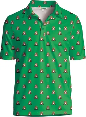 Tipsy Elves Men's Athletic Fit Golf Polo Shirt - Performance Golf Shirt for Men w/ 4-Way Stretch Moisture Wicking Fabric